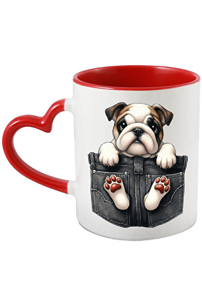 StoryGift Romania Cana cu Bulldog, caine, animal de companie, ilustratie, ara...