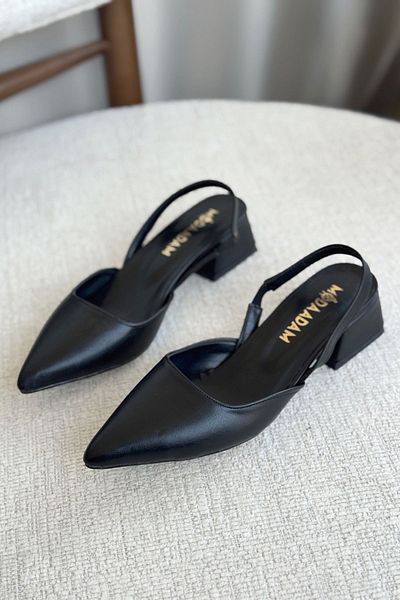 GOFFSHOES Pantofi cu toc Monaco de damă - piele neagră