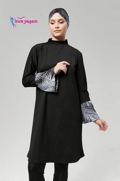 İNCEYAŞAM Full Covered Water Repellent Quick Dry Hijab Swimsuit Suit Hijab Swimwear Hashima