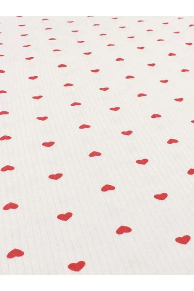 CUBBİCO Baby Blanket Reported Fabric Heart Patterned Double Layer 85*90cm