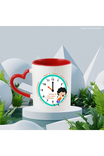 StoryGift Romania Cana Cu Ceas, Cronometru, Sportiv, Atletism, Alergare, Timp, Multicolor 330 Ml, , Cu ,stg