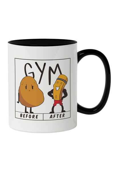 StoryGift Romania Cana Cu Inainte Si Dupa Gym, Cartof, Funny, Sport. Iubitori...