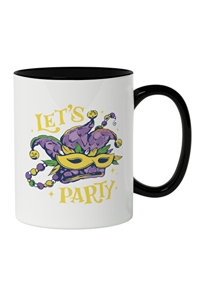 StoryGift Romania Cana Cu Masca De Carnaval Mov, Text In Engleza Let's Party,...