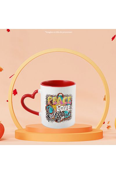 StoryGift Romania Mug with the message "Peace, Love, Rescue", dog, pet, illustration, at, With, STG