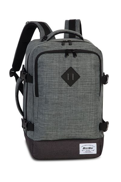 BESTWAY Travel Backpack, Wizz Air/ryanair 40 X 25 X 20 Cm, Pro Small, , F40290-r, Gray With Black