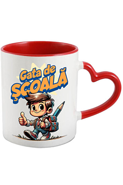 StoryGift Romania Cana cu Baiat Brunet Vesel Cu Rucsac Si Creion Imens gata D...