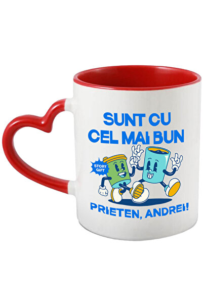 StoryGift Romania Cana cu Pahar De Cafea Si Pahar De Apa Cei Mai Buni Prieten...