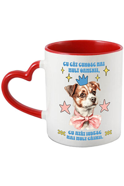 StoryGift Romania Cana Caine cu coroana, iubesc mai mult cainii, 330ml, Ceram...