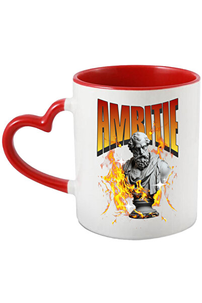 StoryGift Romania Cana cu Bust Statuie Greceasca Text Ambitie Motivational, C...