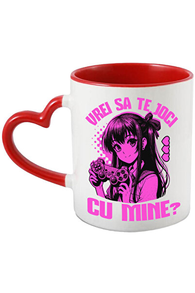 StoryGift Romania Cana cu Fata Stil Anime Cu maneta De Jocuri Video Text Vrei...