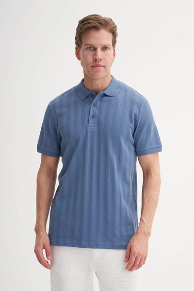 Cazador Μπλουζάκι με μοτίβο Polo Neck Regular Fit Cotton Line