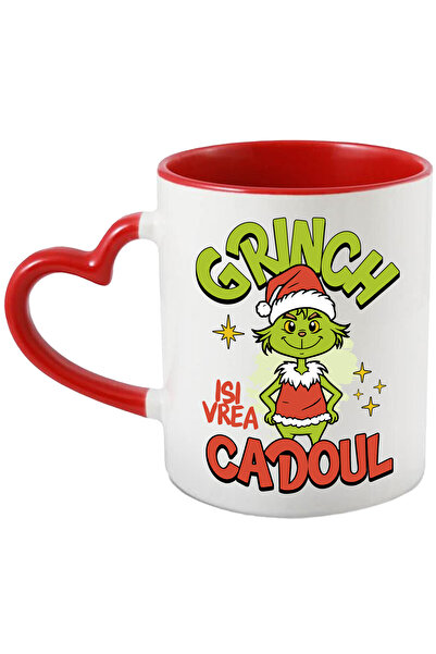 StoryGift Romania Cana cu Grinch In Costum Mos Craciun Text Haios Isi Vrea Ca...