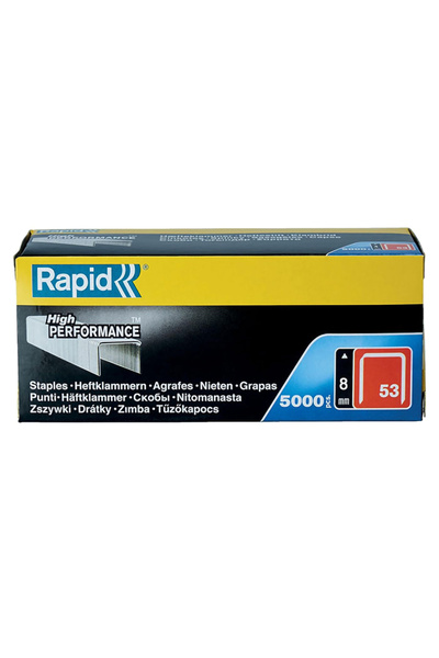 Rapid دبابيس RAPID 11857050 (سلك رفيع)، طول الساق 8 مم، رقم 53، 5000 قطعة، مج...