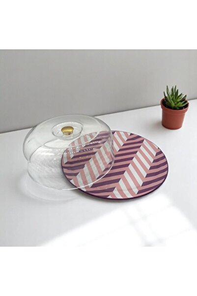 MEVLANA BAZAAR طقم جرة دائرية من السيراميك مكون من قطعتين مقاس 31 سم باللون ا...