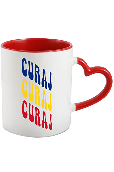StoryGift Romania Cana Cuvantul Curaj, in Culorile Steagului Romaniei, Rosu, ...