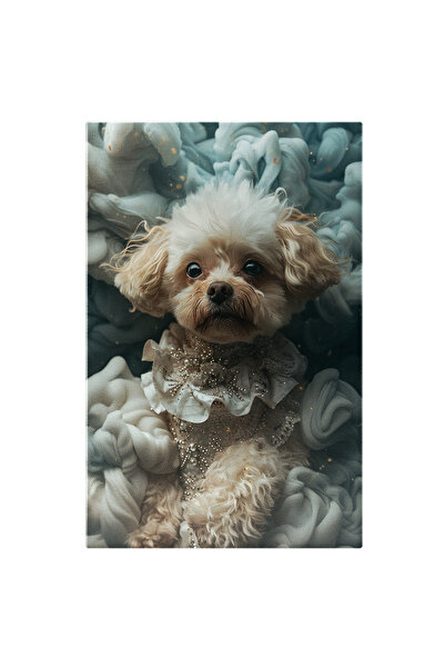 StoryGift Romania Tablou Canvas Îmbrățișarea Pufoasă A Cățelului Cu Guler Dom...