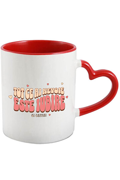 StoryGift Romania Cana Text tot ce ai nevoie este iubire si cafea , 330ml, Ce...