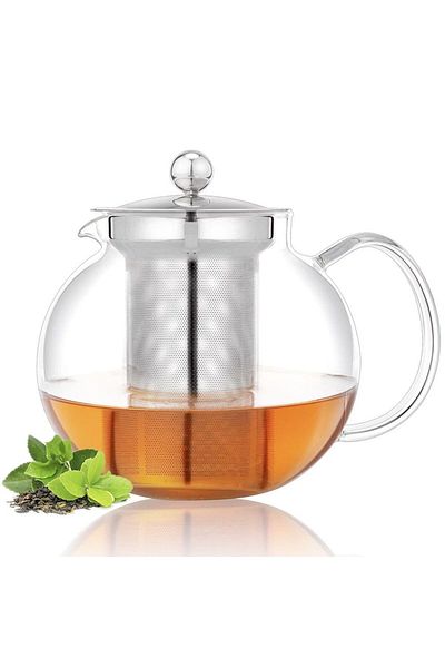 Quasar & Co. Kettle With Infuser, ®, Tea/Coffee Container, 1.4 L, Transparent