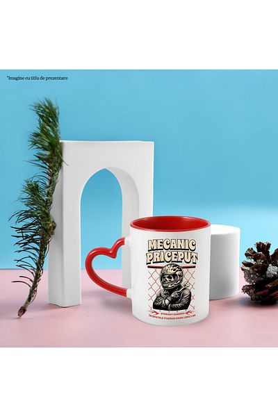 StoryGift Romania Skeleton Mug With Motorcycle Helmet Text Skillful Mechanic, 330ml, Ceramic with Ini Handle, With,STG.