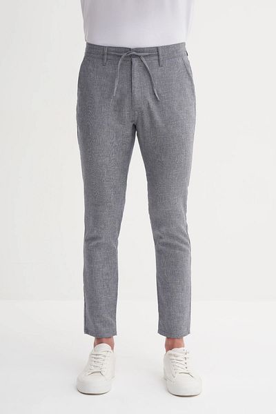 Cazador Jogger Cotton Linen Pants Straight Leg Waist Lace up
