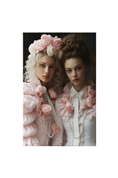 StoryGift Romania Tablou Canvas: Fotografie Cu Doua Fete Dragute Imbracate El...