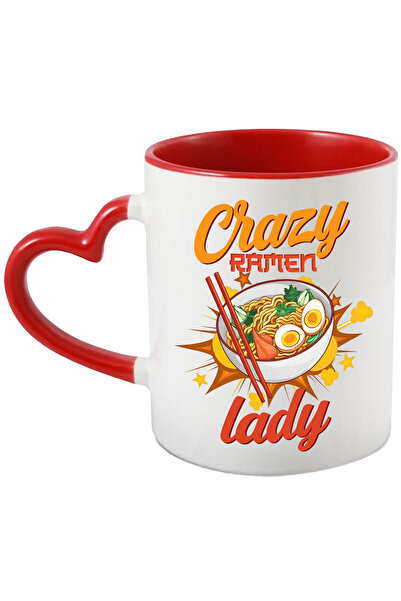 StoryGift Romania Cana cu mesajul "Crazy ramen lady", ilustratie, mancare, su...