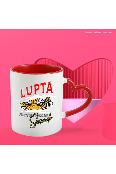 StoryGift Romania Tiger eyes mug, fight for every second, motivational, 330ml, Ceramic, Cu
