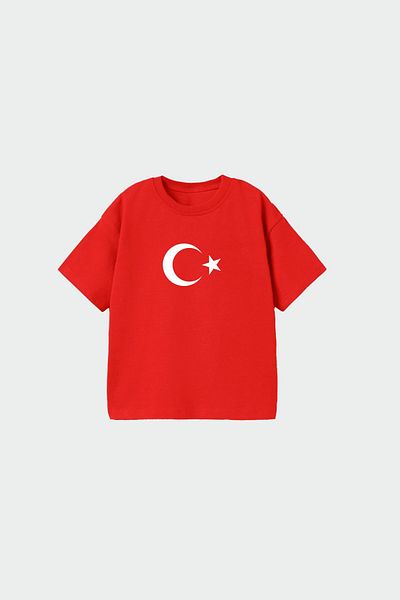 ZUZUNGA Tricou roșu cu steagul turcesc