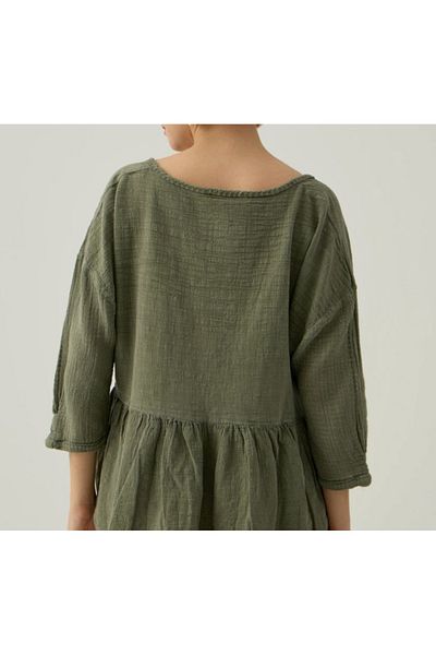 Rosidam Long Sleeve Linen Cardigan with Tie Front Detail