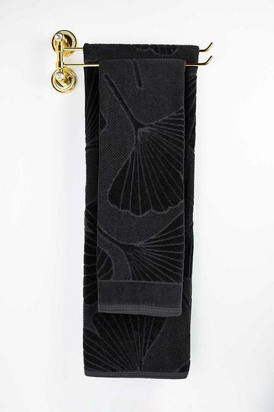 Biriz Moda Lotus Velvet Bath Towel - Anthracite