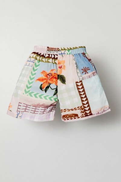 HAUSEkids 4-8 Yaş Adı Şahane Kız Çocuk Şort-Pembe