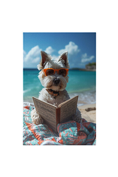 StoryGift Romania Tablou Canvas Caine Alb Rasa West Higland White Terrier Pe ...