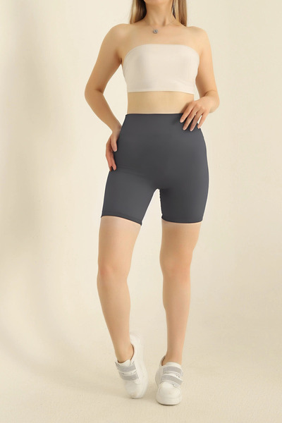 OKULCUBABA Γυναικείο Σορτς Κολάν Biker με Ραφές