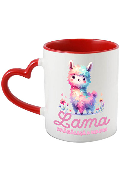 StoryGift Romania Cana Lama Dragalasa a Mamei animal pufos copii, 330ml, Cera...