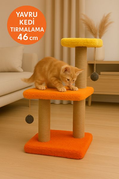 Komano Pontika Multi-Storey Kitten Scratching Post Colorful