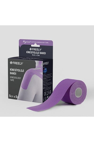Freely Kinesiology and Pain Band Purple Color (Waterproof/100% Cotton) Kinesio