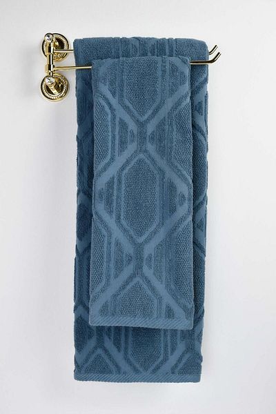 birizmoda Tomy Jacquard Bath Towel - Dark Blue