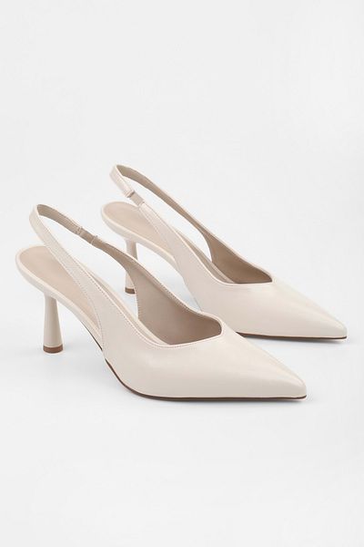 Shoeberry Women's Alora Beige Skin Stiletto