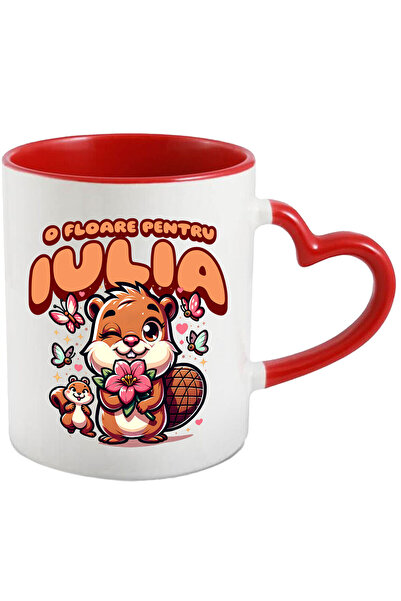 StoryGift Romania Cana cu Castor Romantic Cuplu Fericit Text O Floare Pentru ...