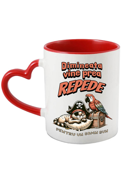 StoryGift Romania Cana pisica pirat dormind dimineata vine prea repede, 330ml...