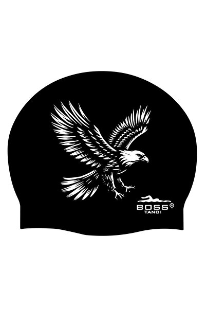 bostancı Kartal Baskılı Silikon Bone Yüzücü Havuz Ve Deniz Bonesi