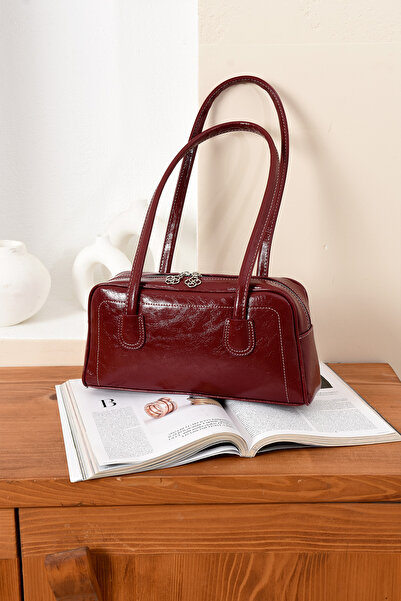 Handley Geantă de umăr de lux pentru femei, cu design elegant și lucrare de c...