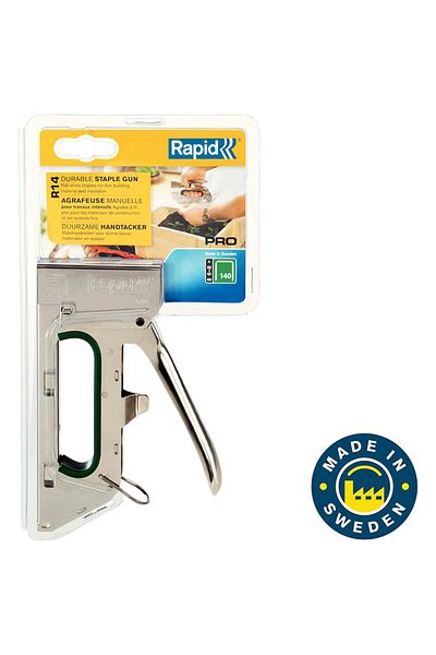 Rapid R14 Heavy Duty Manual Stapler, Staple Height (6-8mm), Staples No. 140, Made in Sweden