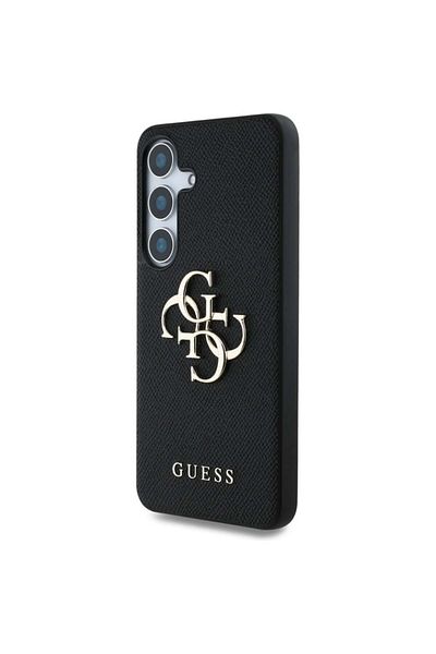 Guess Case for Samsung Galaxy S25, Guess, Hardcase Grained Big and Classic, Black