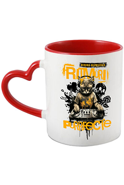 StoryGift Romania Cana Ritmuri PURRfecte, nebunie meowsicala, 330ml, Ceramica...