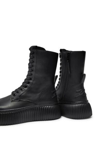 Karl Lagerfeld ghete de damă până la gleznă KL42364 negre