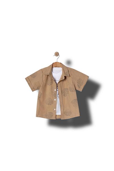tipycix kids wear Boy's Shirt Combed Cotton T-Shirt 2-Piece Top Set