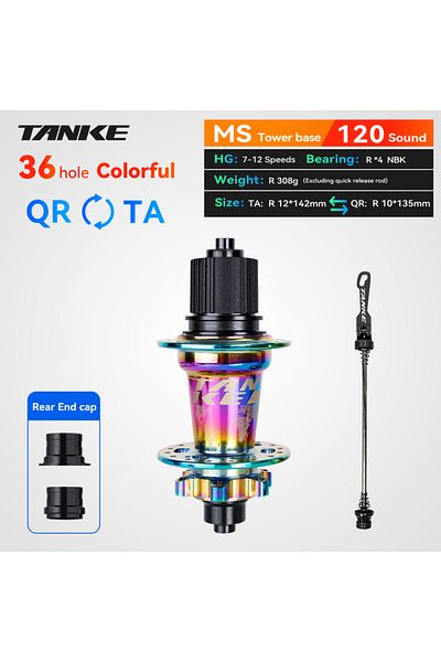 TANKE 36h Color R Ms Ta-qr 120 Click Hub 6 Bearing Mtb Hub Front Rear 28 32 36 Holes Disc Brake Moun