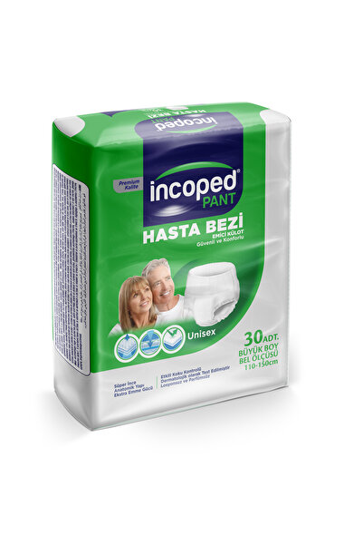İncoped Hasta Bezi Emici Külot - Yüksek Emicili Hasta ve Yetişkin Bezi Large ...
