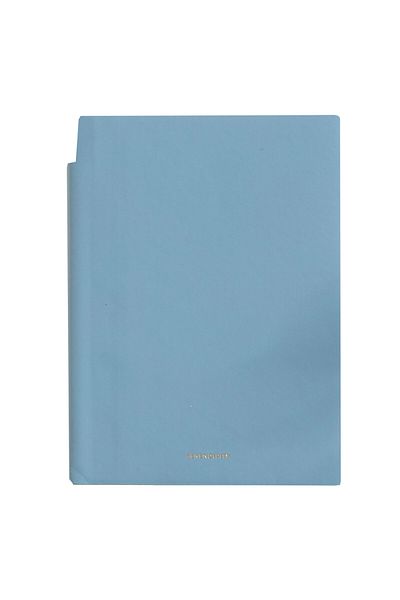 Deli Office Notebook A5 112 Pages 80G Ruled Blue Leather Cover N141L Deli